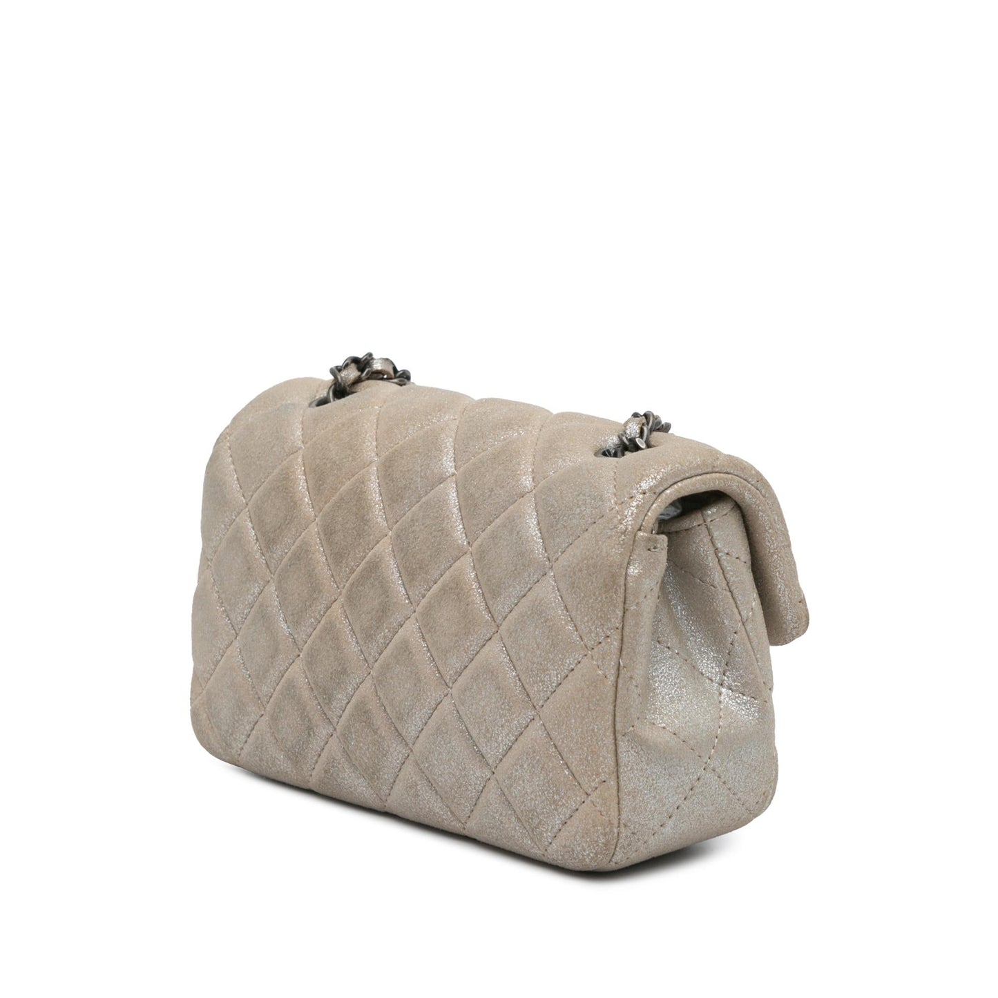 Chanel Extra Mini Rectangular Classic Metallic Calfskin Single Flap