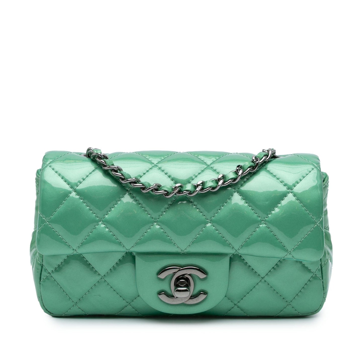 Chanel Extra Mini Rectangular Classic Patent Single Flap