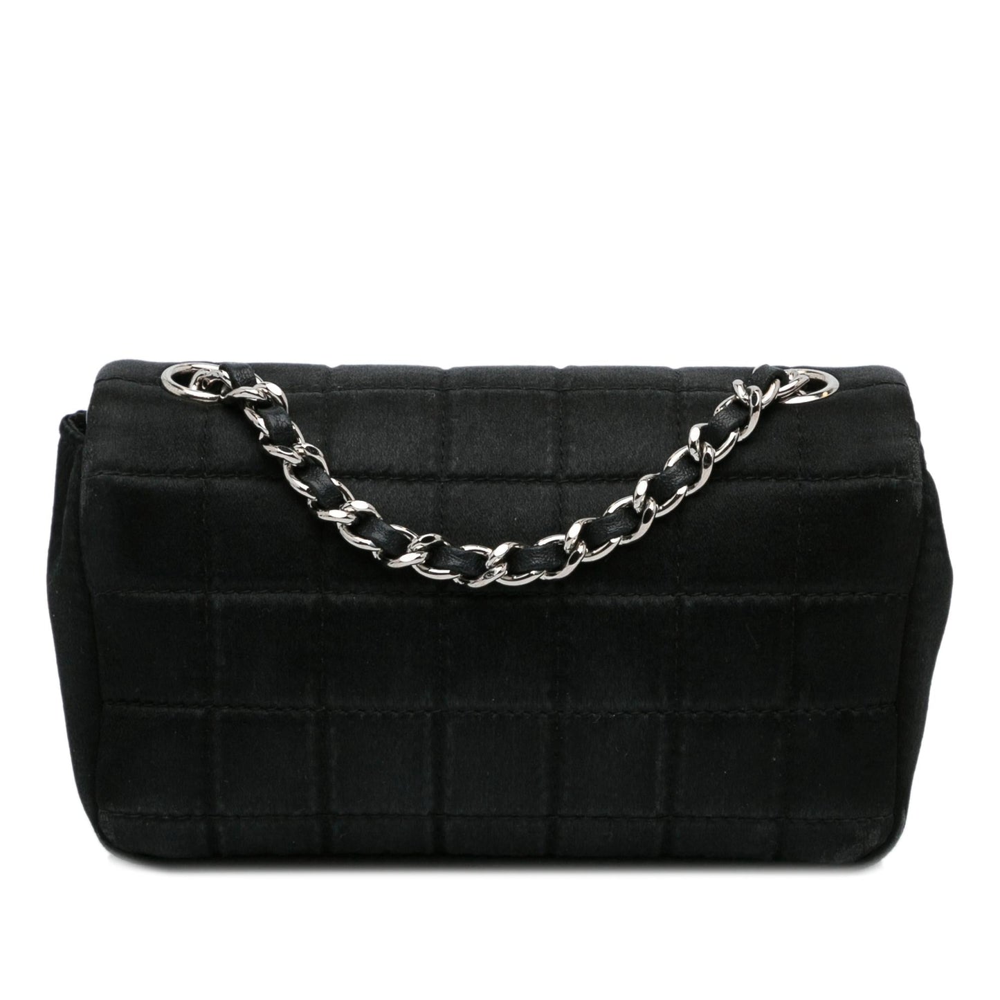 Chanel Extra Mini Satin Choco Bar Charms Flap Bag