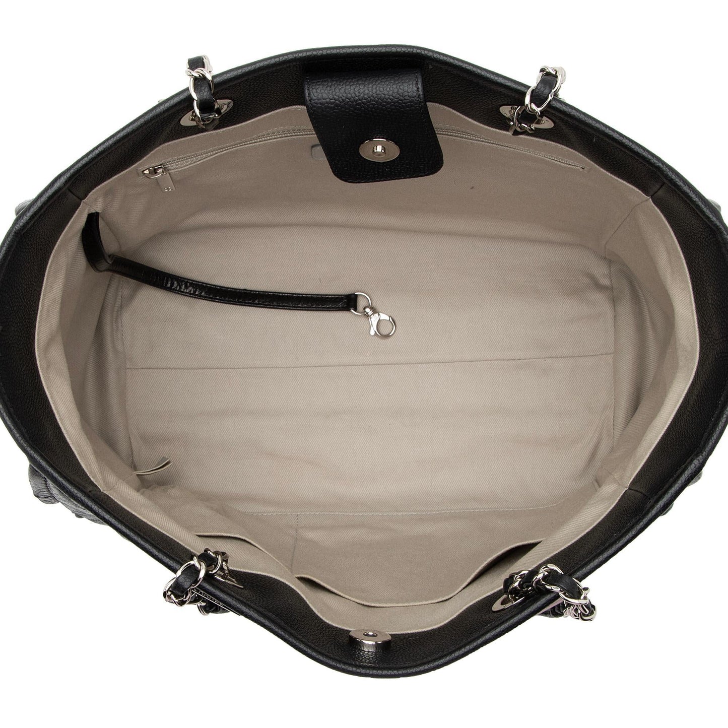 Chanel Glazed Calfskin Deauville Small Tote (SHF-Eal7br)