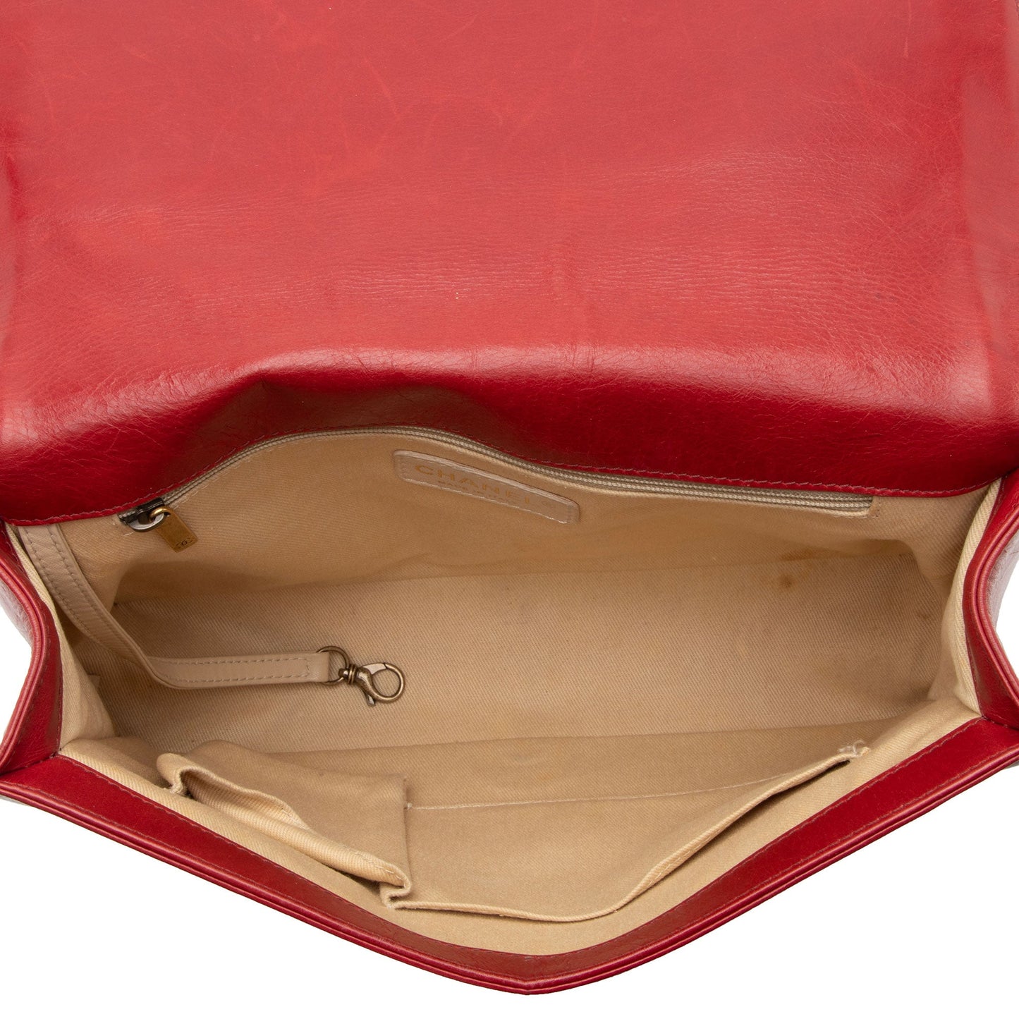 Chanel Glazed Calfskin Large Boy Bag (SHF-mCspEX)