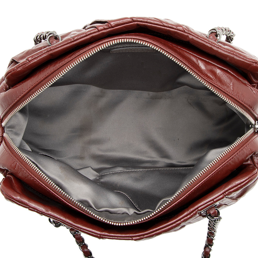 Chanel Glazed Calfskin Twisted Shoulder Bag (SHF-20021)