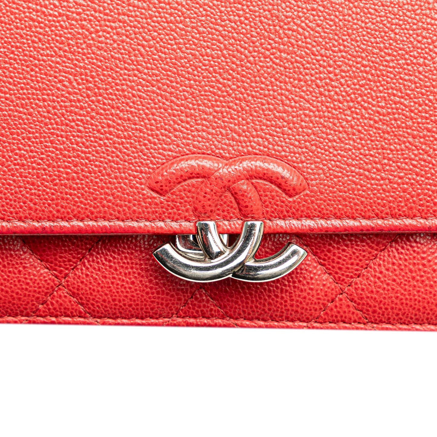 Chanel Grained Calfskin CC Box Wallet On Chain