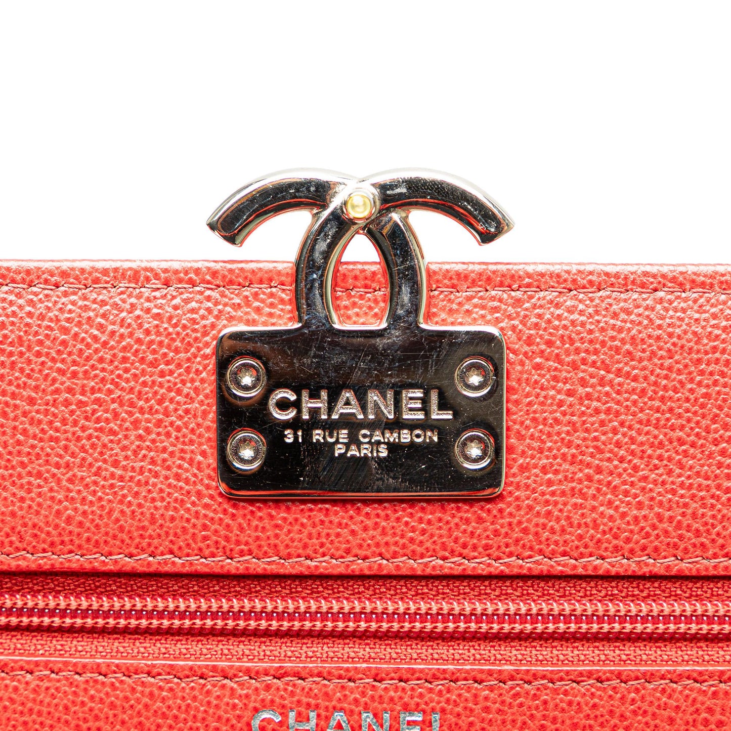 Chanel Grained Calfskin CC Box Wallet On Chain