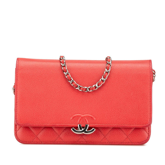 Chanel Grained Calfskin CC Box Wallet On Chain
