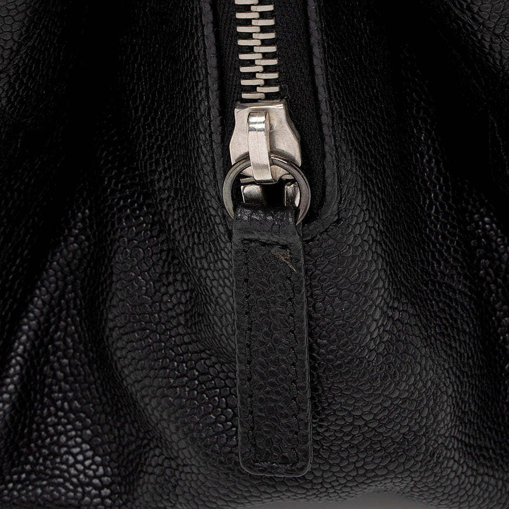 Chanel Grained Calfskin Chain Pocket Small Tote (SHF-16254)