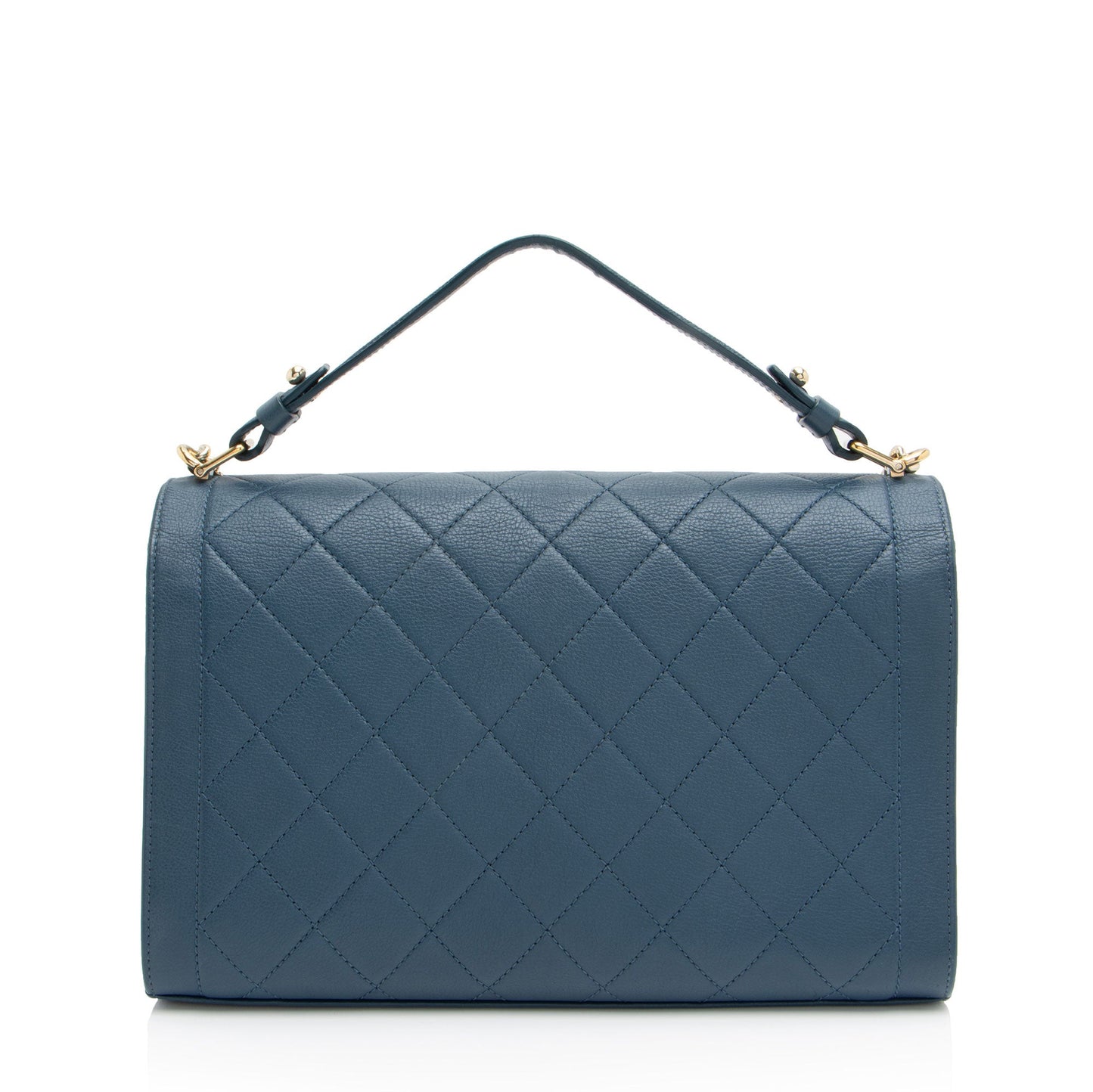 Chanel Grained Calfskin Label Click Large Shoulder Bag (SHF-vwMSPi)