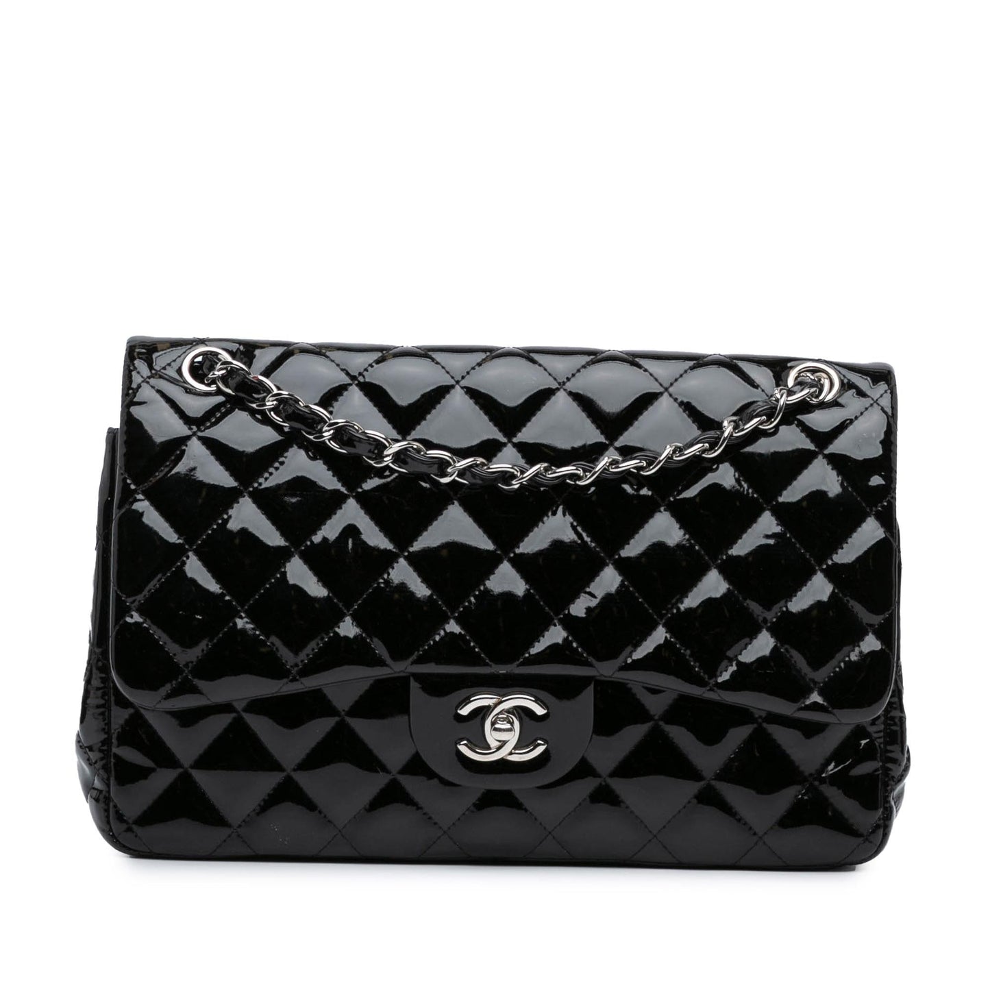 Chanel Jumbo Classic Patent Double Flap