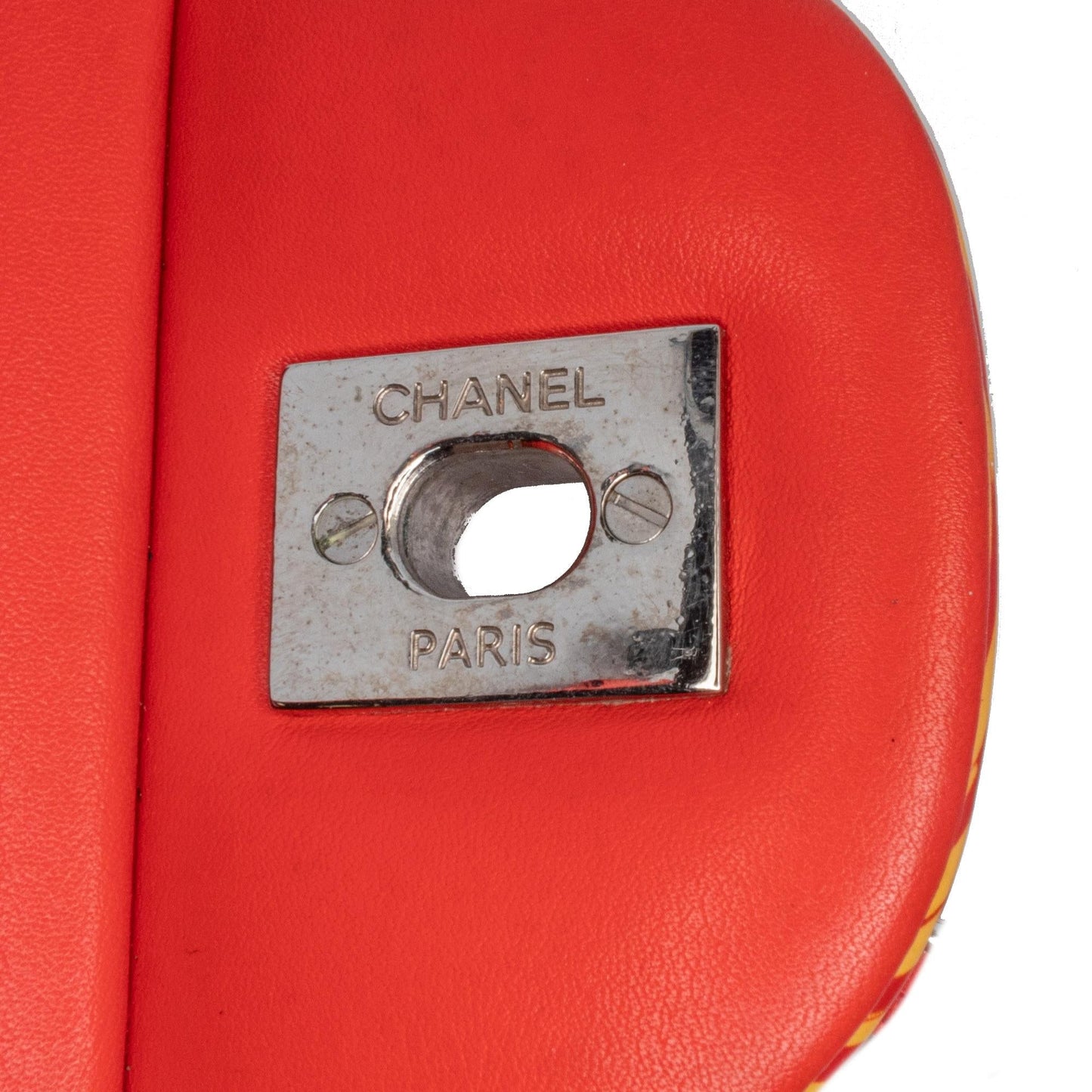 Chanel Jumbo Classic Patent Stiped Double Flap