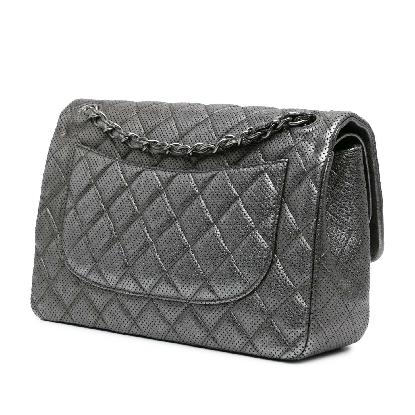 Chanel Jumbo Classic Perforated Lambskin Double Flap