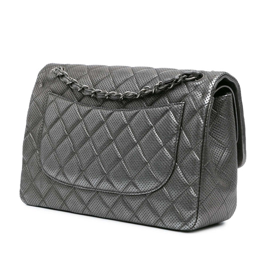 Chanel Jumbo Classic Perforated Lambskin Double Flap
