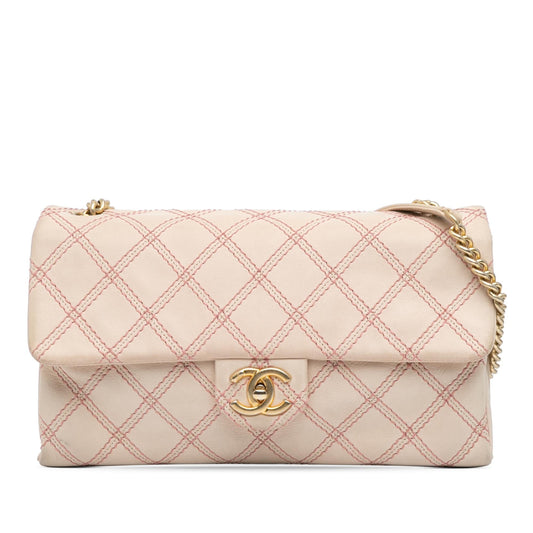 Chanel Jumbo Quilted Calfskin Triple Stitched Flap