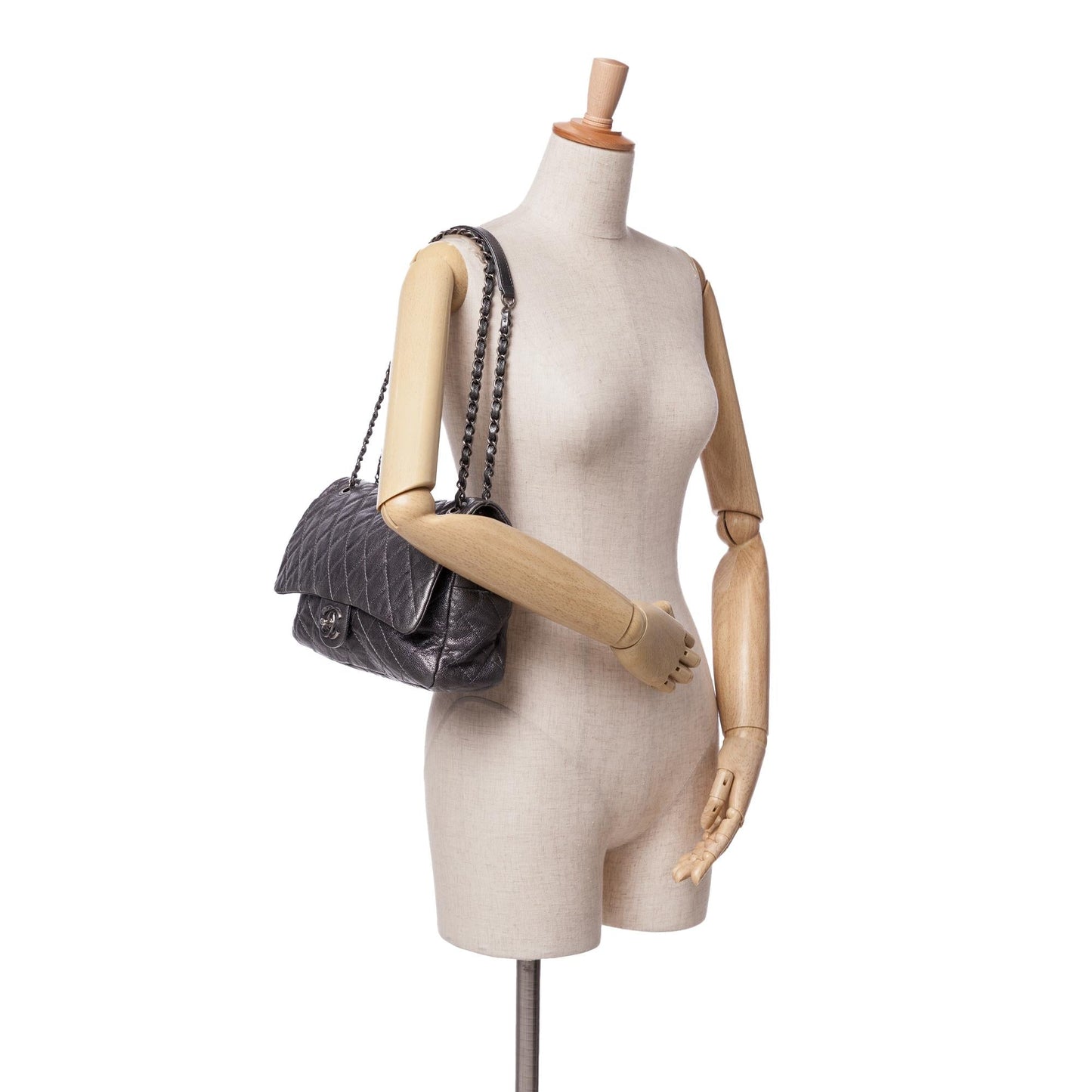 Chanel Jumbo Quilted Caviar Easy Flap