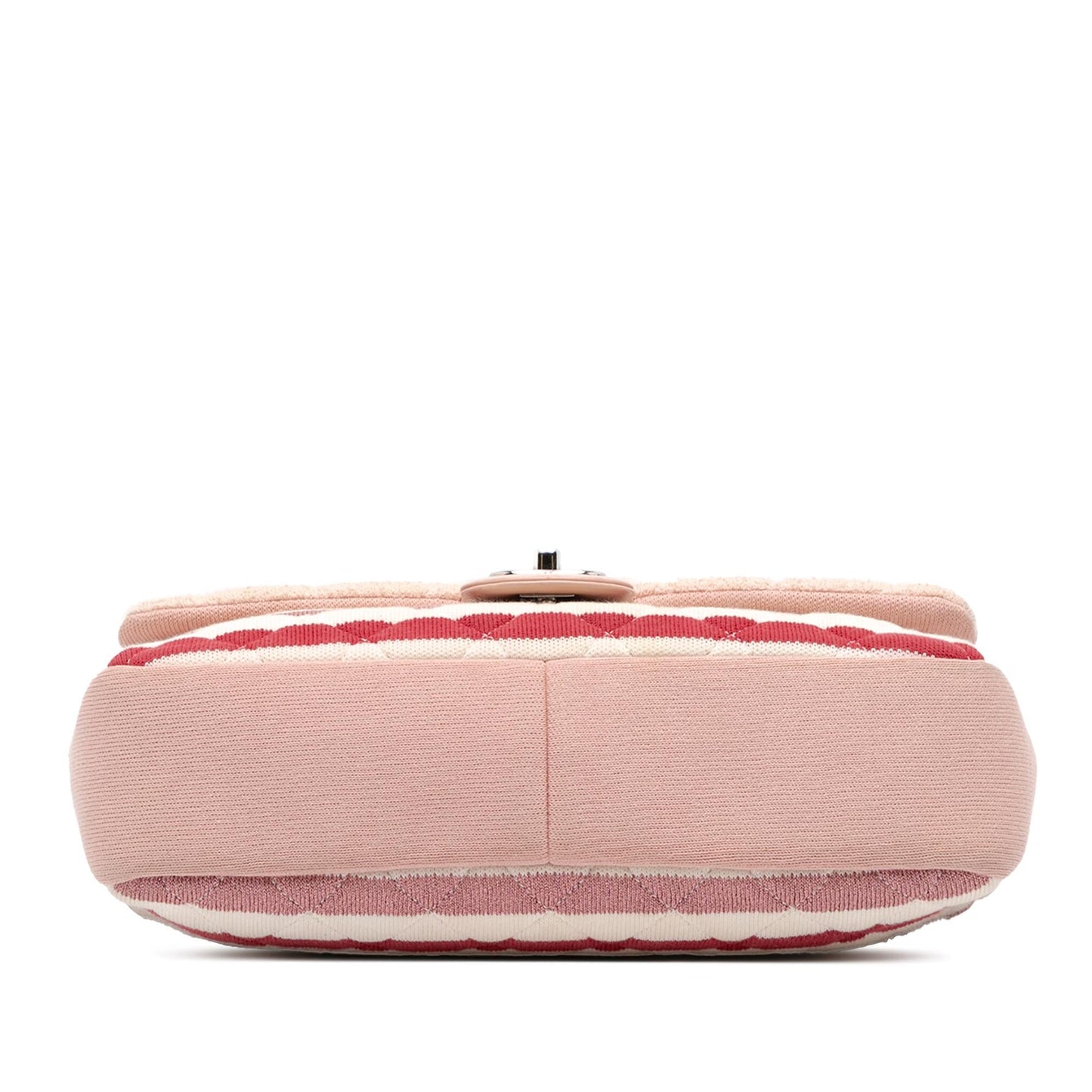 Chanel Jumbo Stripe Jersey Felt and Rope Flap