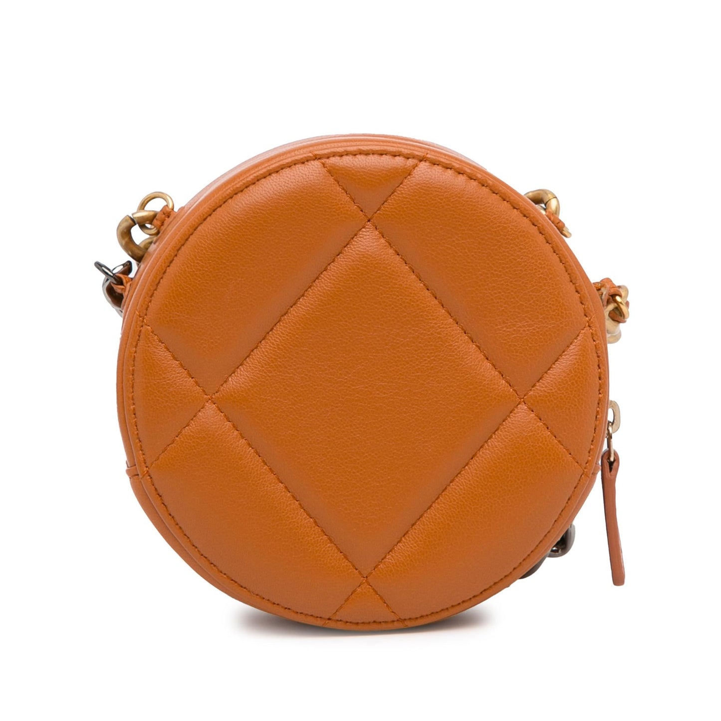 Chanel Lambskin 19 Round Clutch with Chain