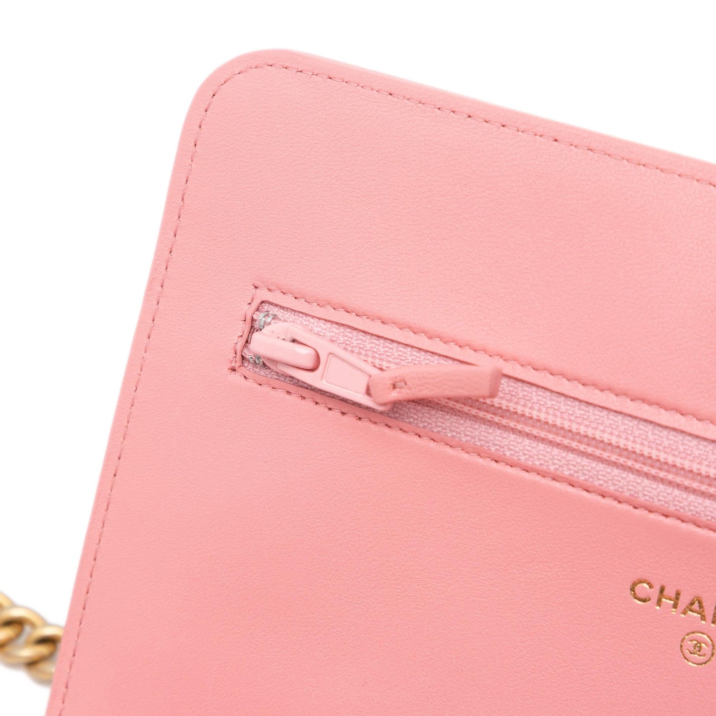 Chanel Lambskin Boy Wallet On Chain