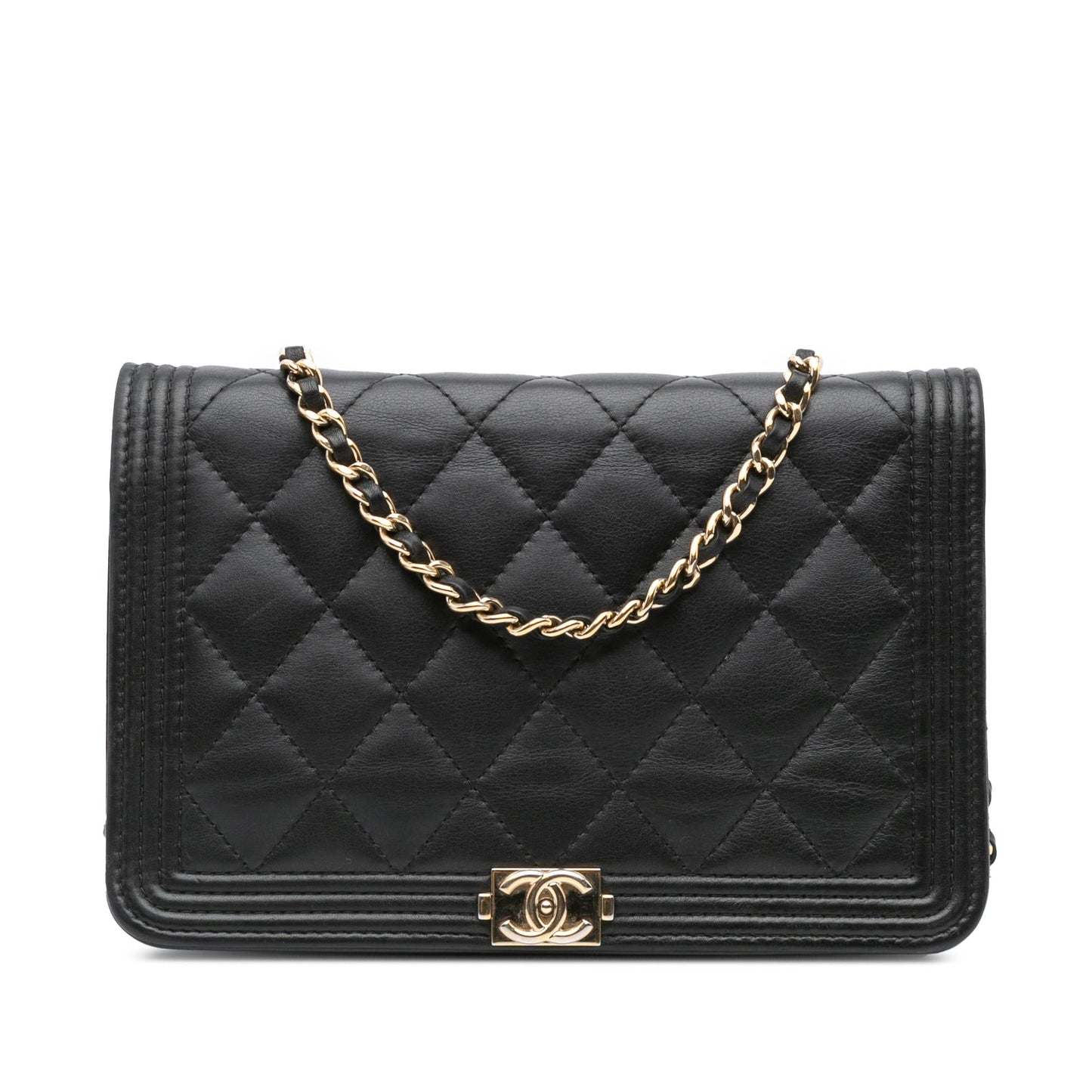 Chanel Lambskin Boy Wallet On Chain