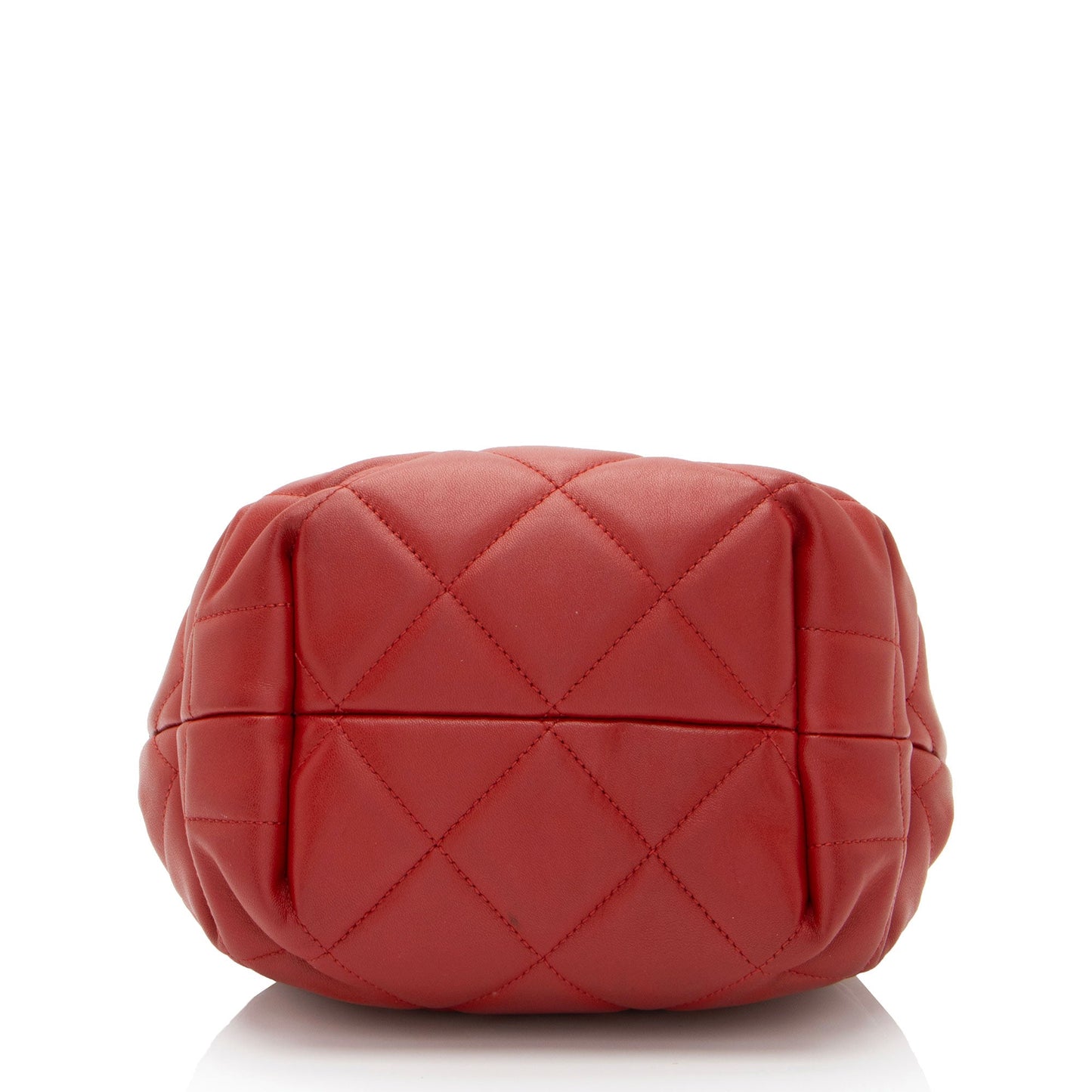 Chanel Lambskin CC Drawstring Mini Chain Bucket Bag
