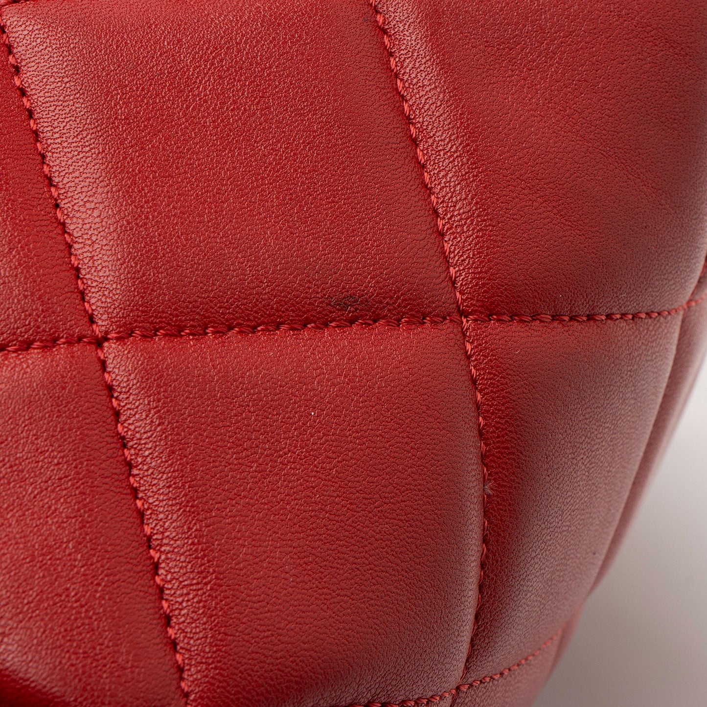 Chanel Lambskin CC Drawstring Mini Chain Bucket Bag