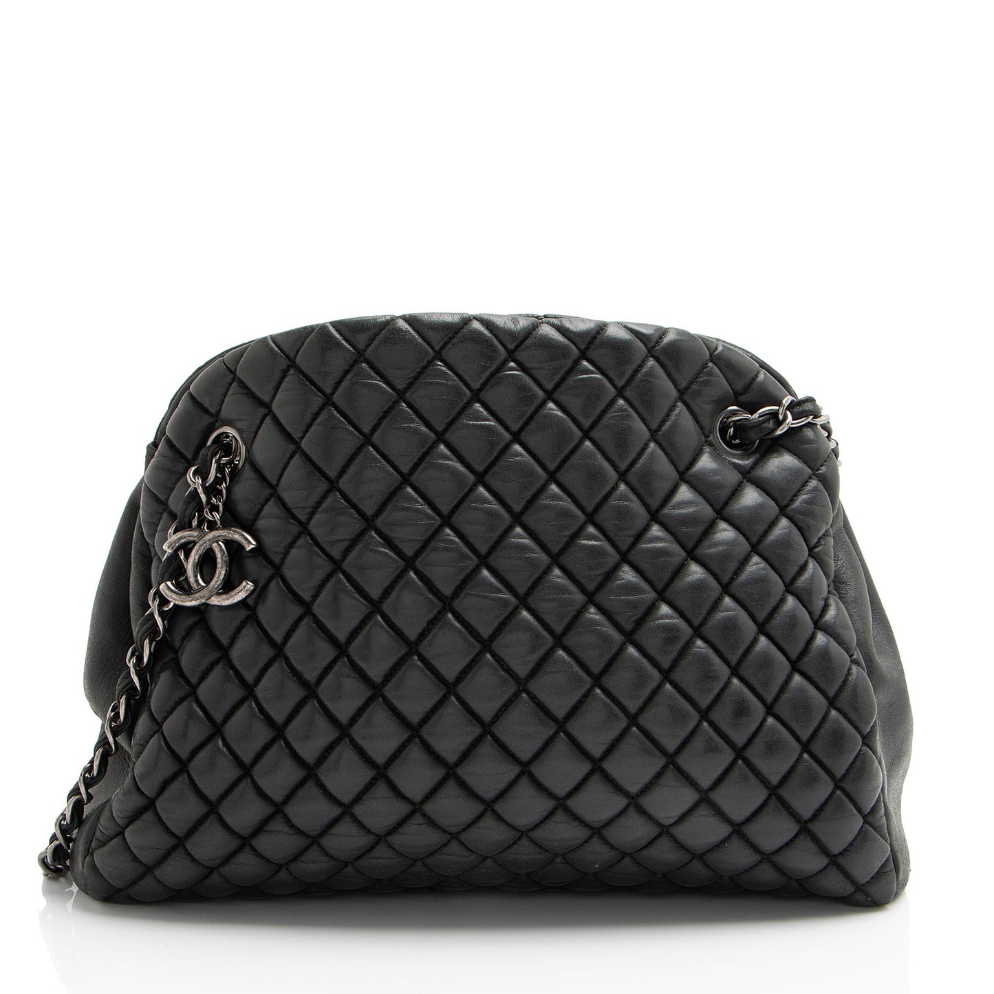 Chanel Lambskin Just Mademoiselle Large Bowler Bag
