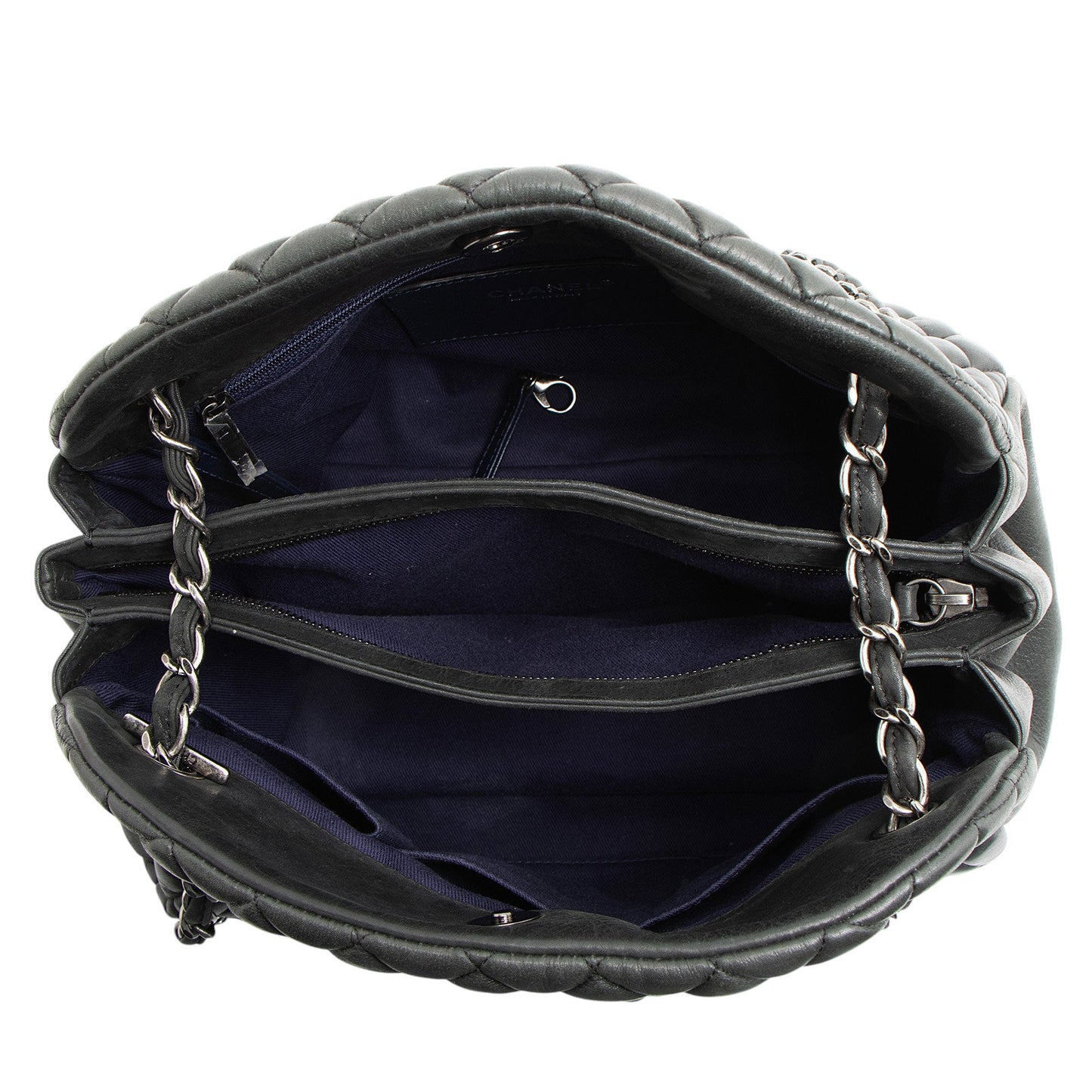 Chanel Lambskin Just Mademoiselle Large Bowler Bag