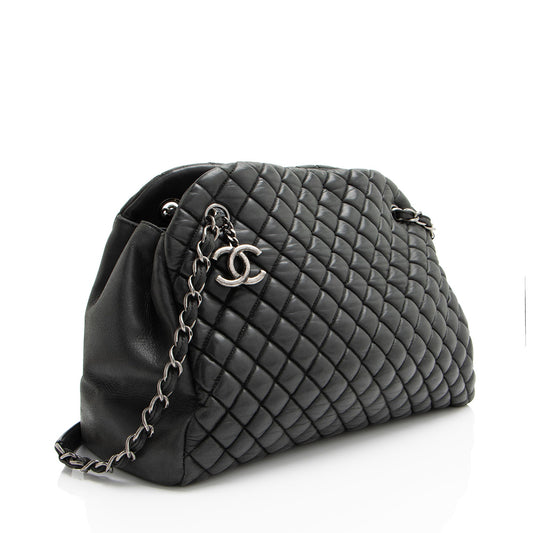 Chanel Lambskin Just Mademoiselle Large Bowler Bag