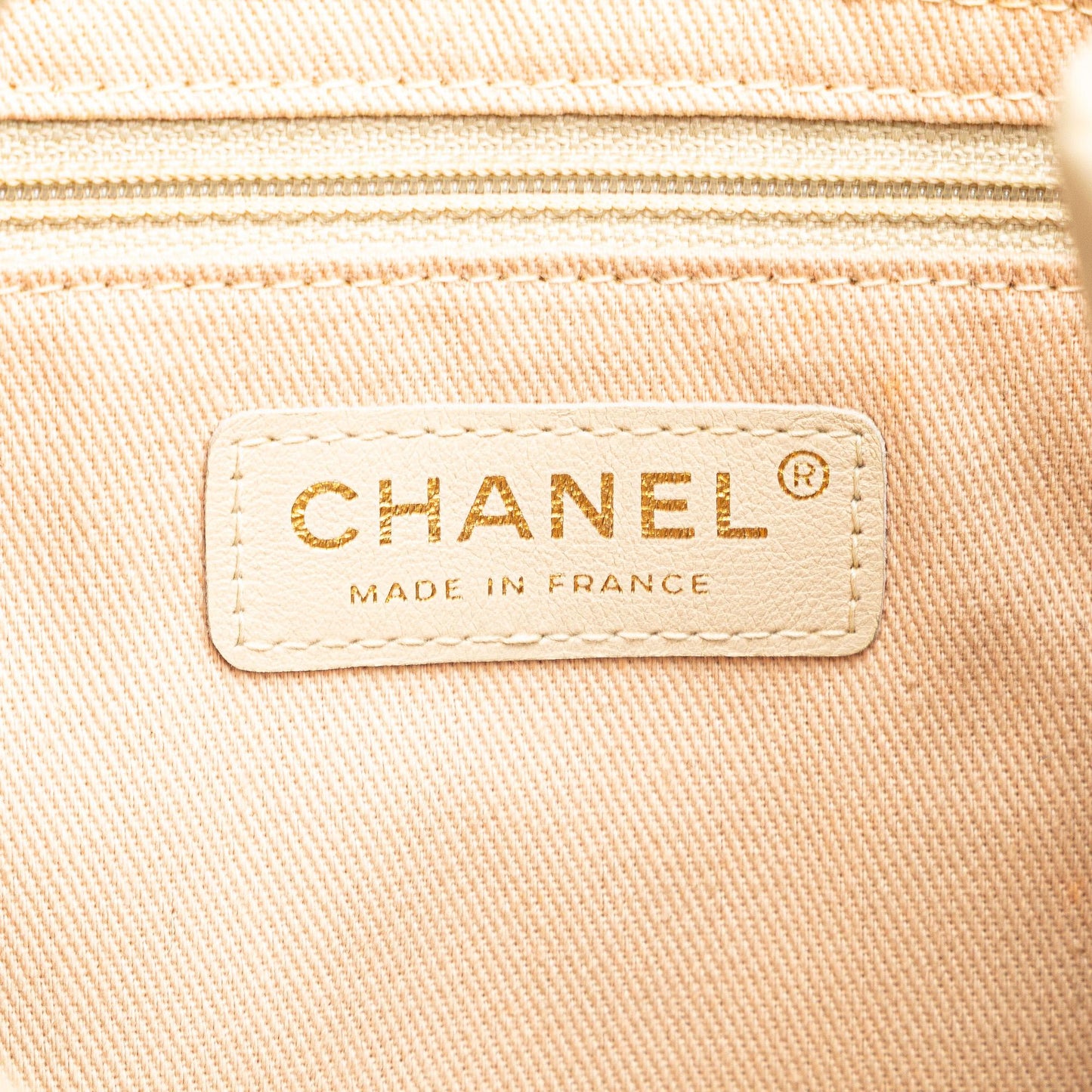 Chanel Lambskin Logo Camellia Tote
