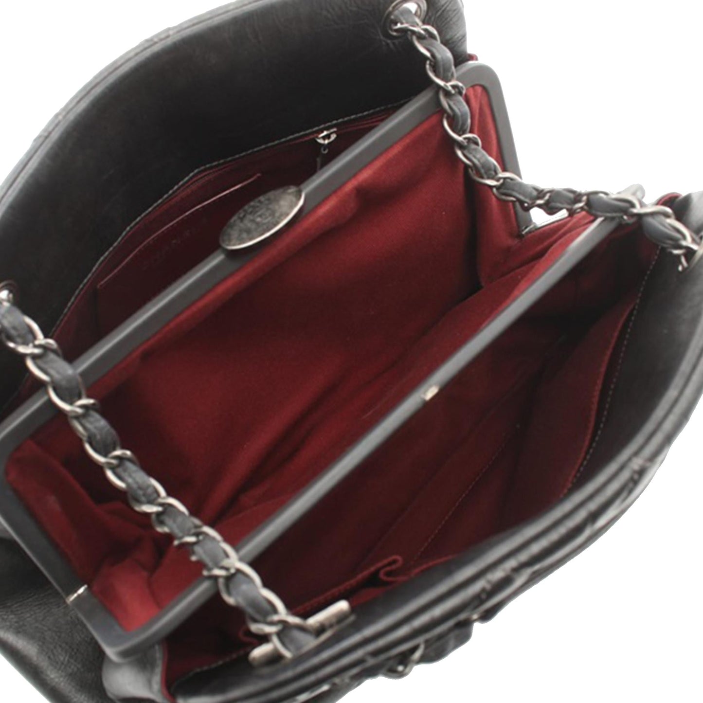 Chanel Large Aged Calfskin Just Mademoiselle Bowling Bag