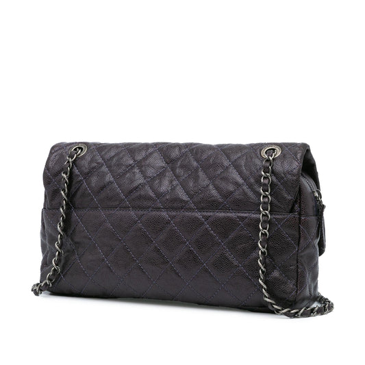 Chanel Large Classic Caviar Easy Zip Flap