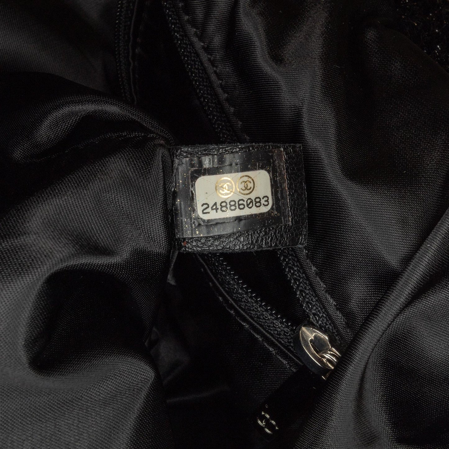 Chanel Large Quilted Knit Pluto Glitter Satchel