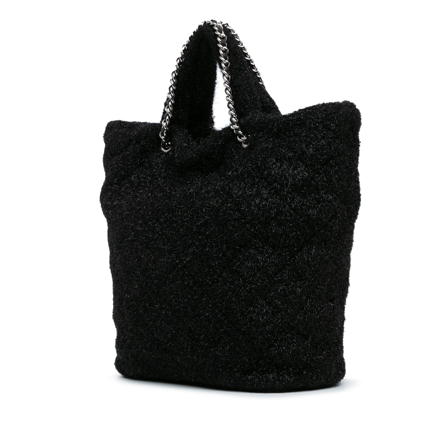 Chanel Large Quilted Knit Pluto Glitter Satchel