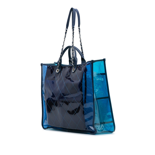 Chanel Large Quilted PVC Coco Splash Shopping Tote