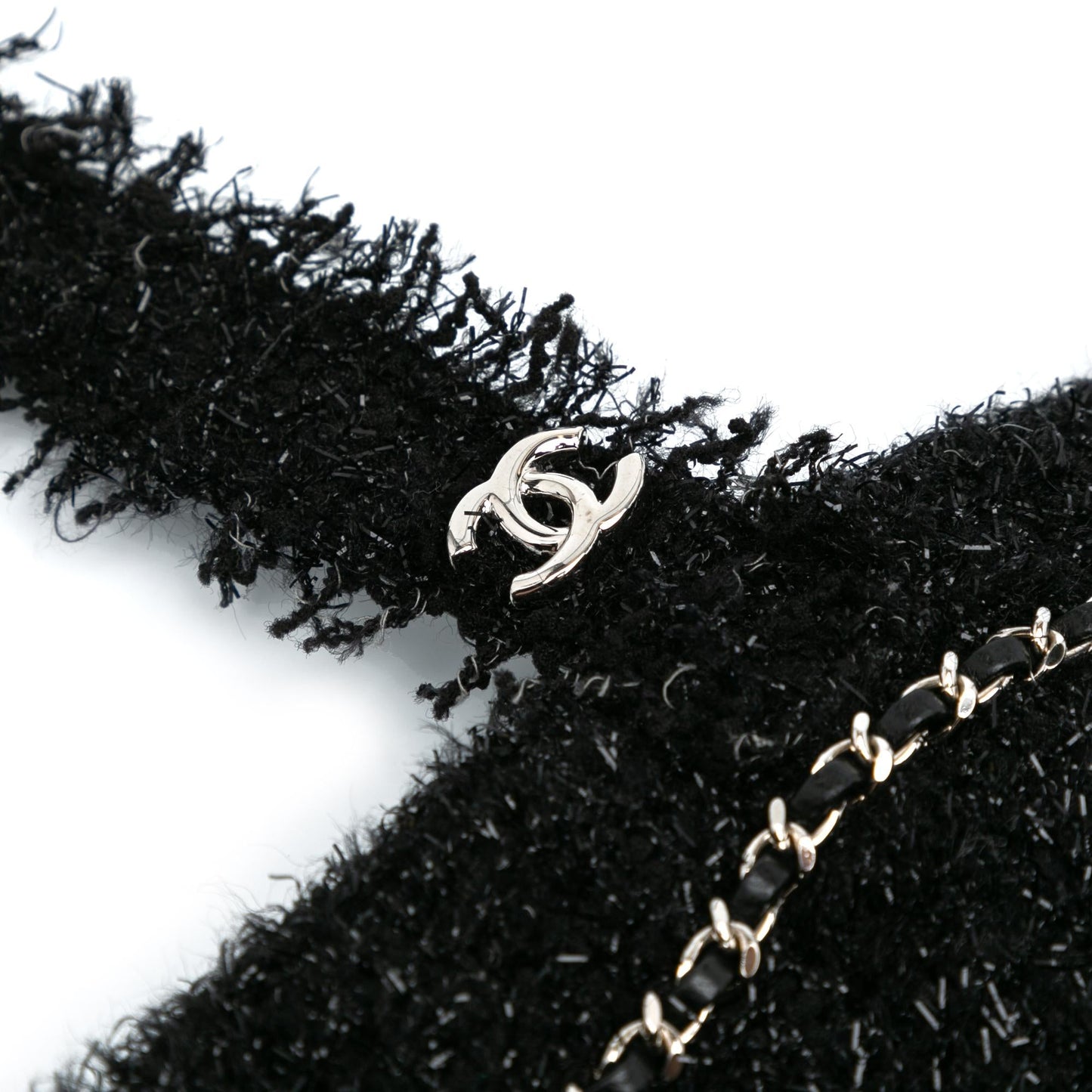 Chanel Large Resin Embellished Tweed Robot Shopping Tote