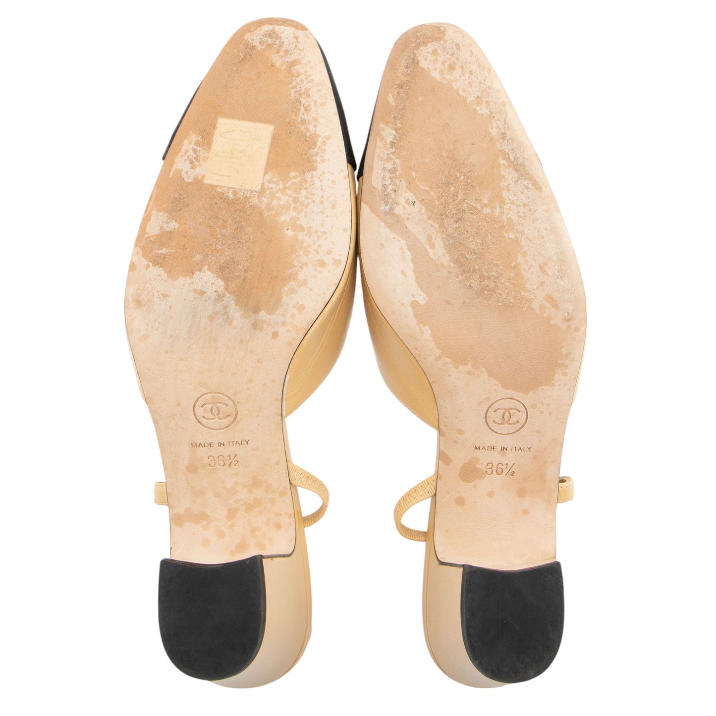 Chanel Leather Grosgrain Cap Toe Pumps - Size 6.5 / 36.5