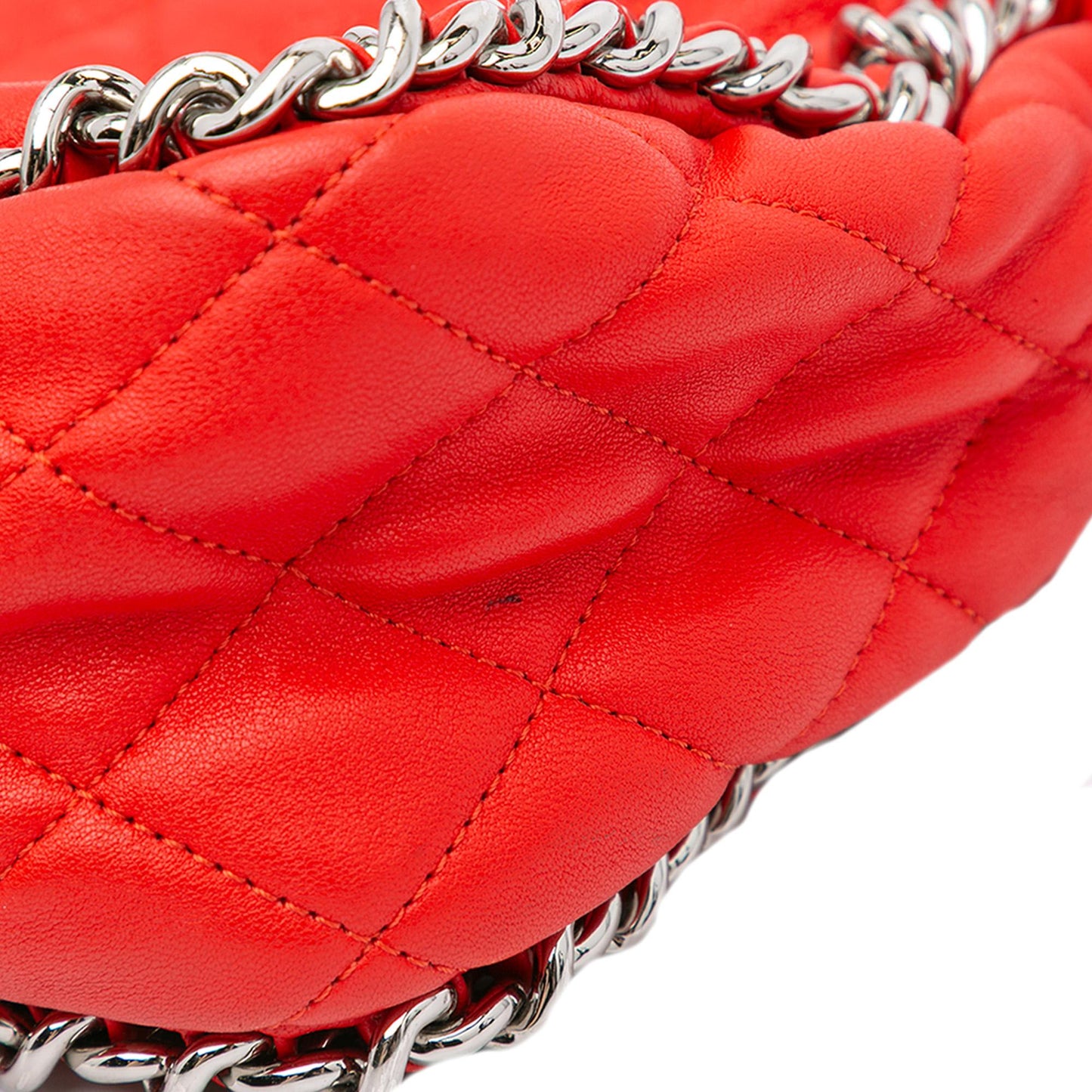 Chanel Maxi Washed Lambskin Chain Around Flap