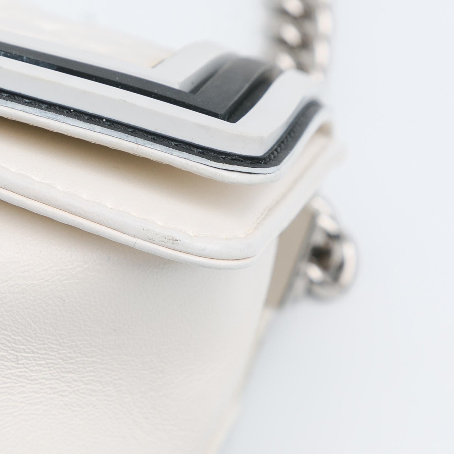 Chanel Medium Bicolor Lambskin and Rubber Boy Flap