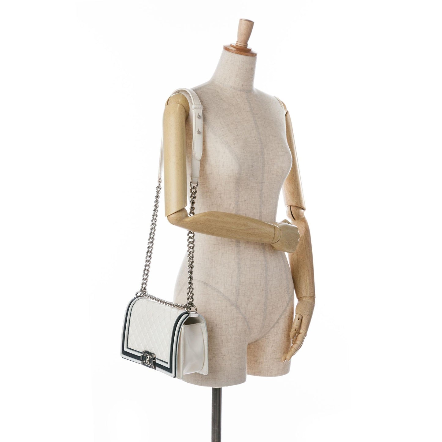 Chanel Medium Bicolor Lambskin and Rubber Boy Flap