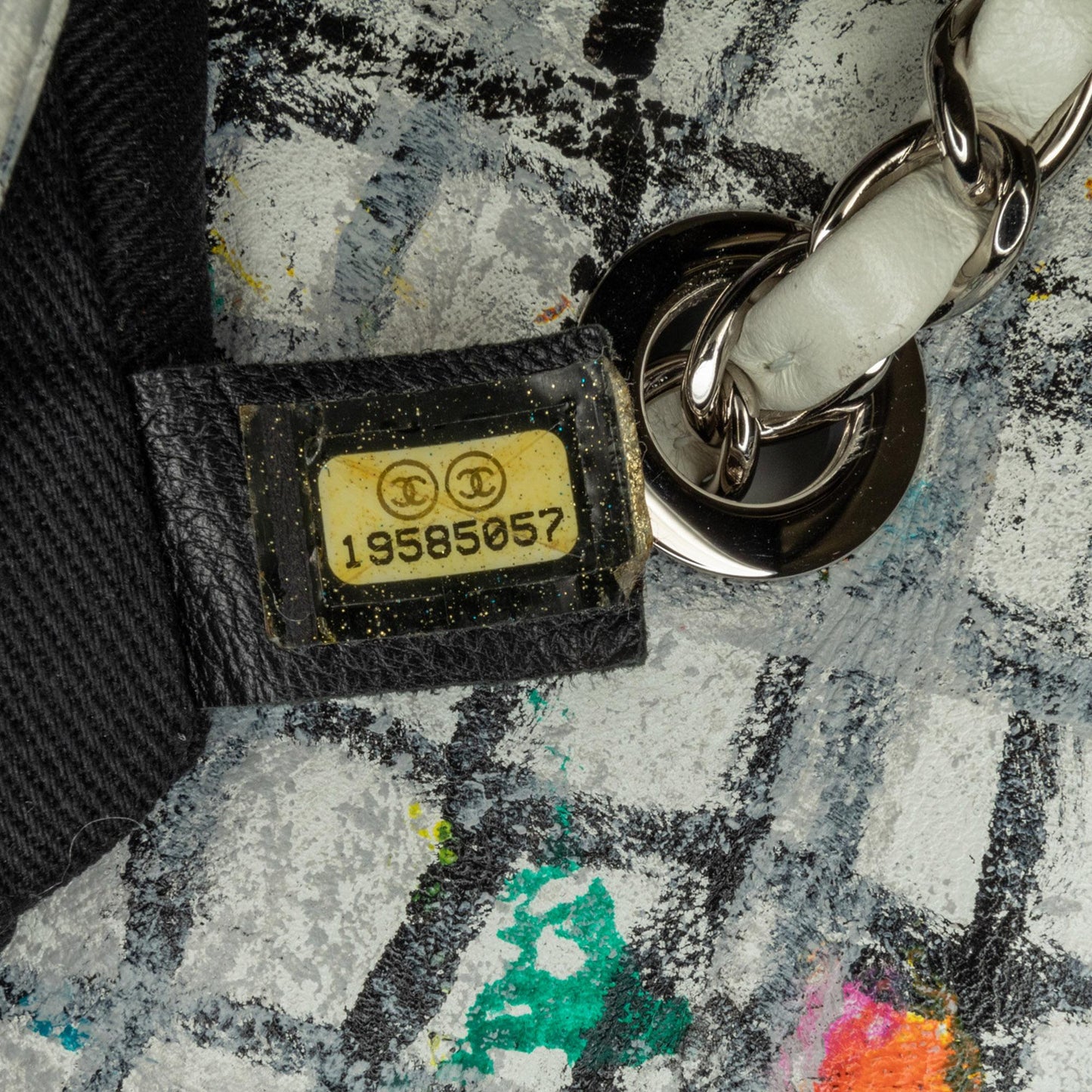 Chanel Medium Calfskin Hand Painted Graffiti Flap