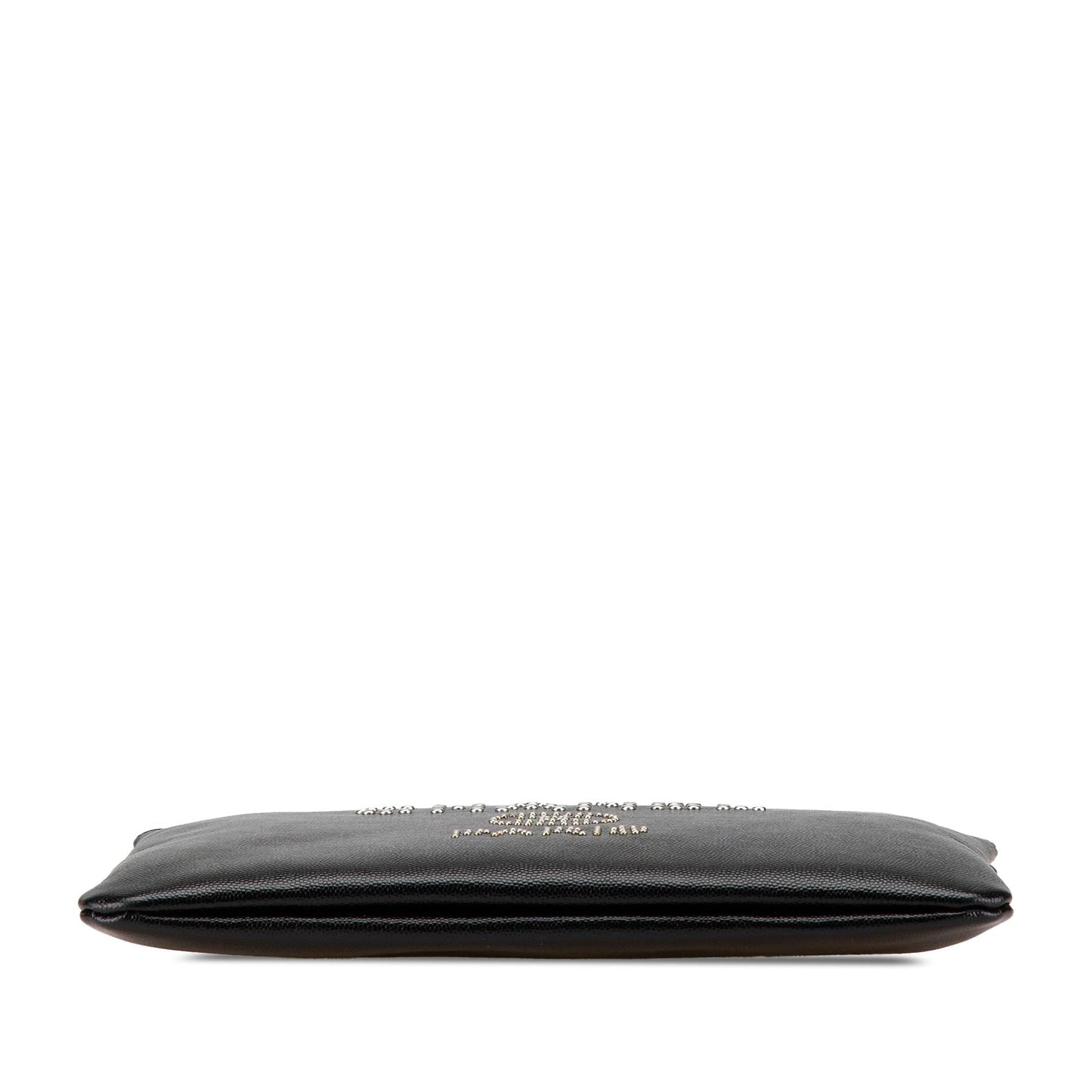 Chanel Medium Caviar Deauville Studded O Case Clutch