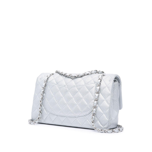 Chanel Medium Classic Perforated Lambskin Double Flap