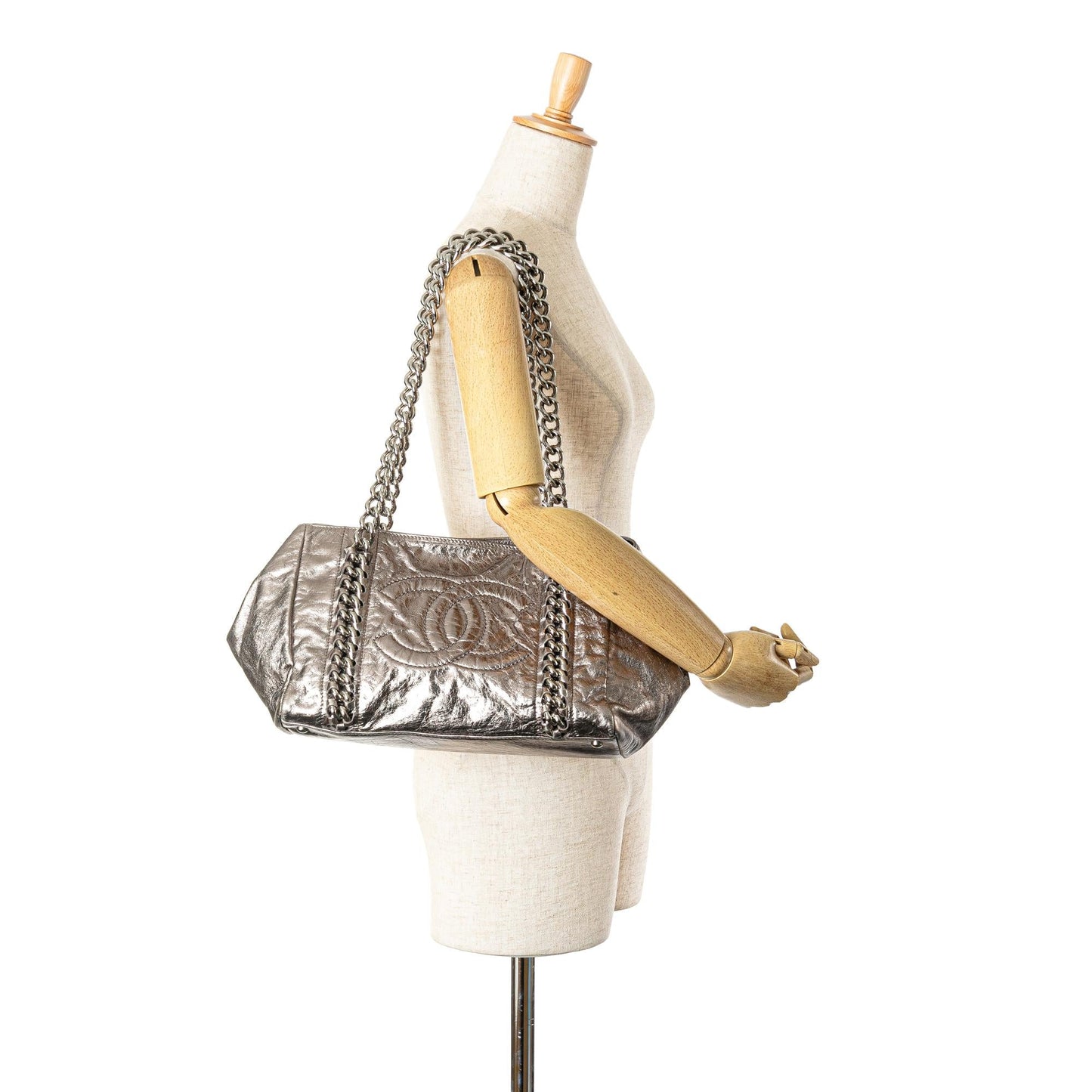 Chanel Medium Metallic Calfskin Modern Chain Tote