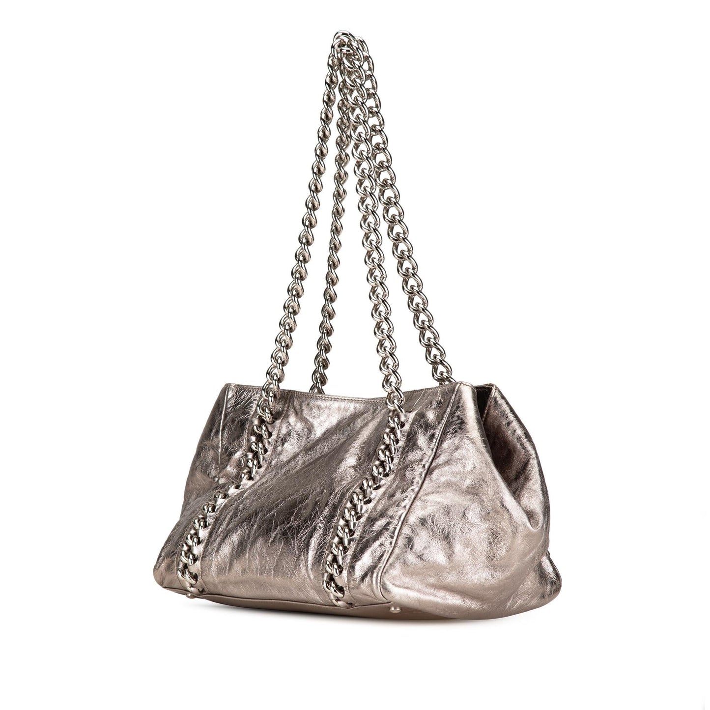 Chanel Medium Metallic Calfskin Modern Chain Tote