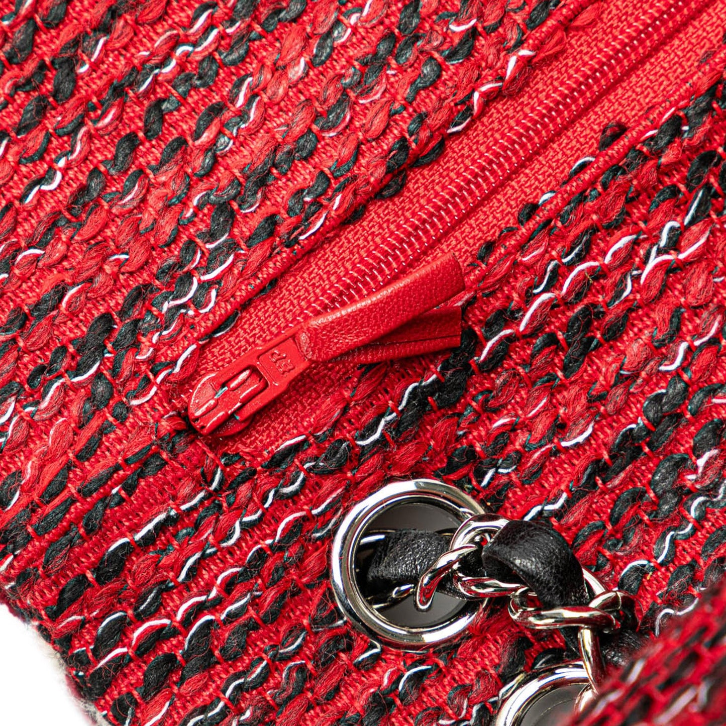 Chanel Medium Tweed Braided Charms Double Flap