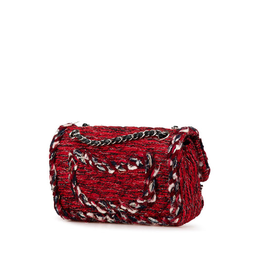 Chanel Medium Tweed Braided Charms Double Flap