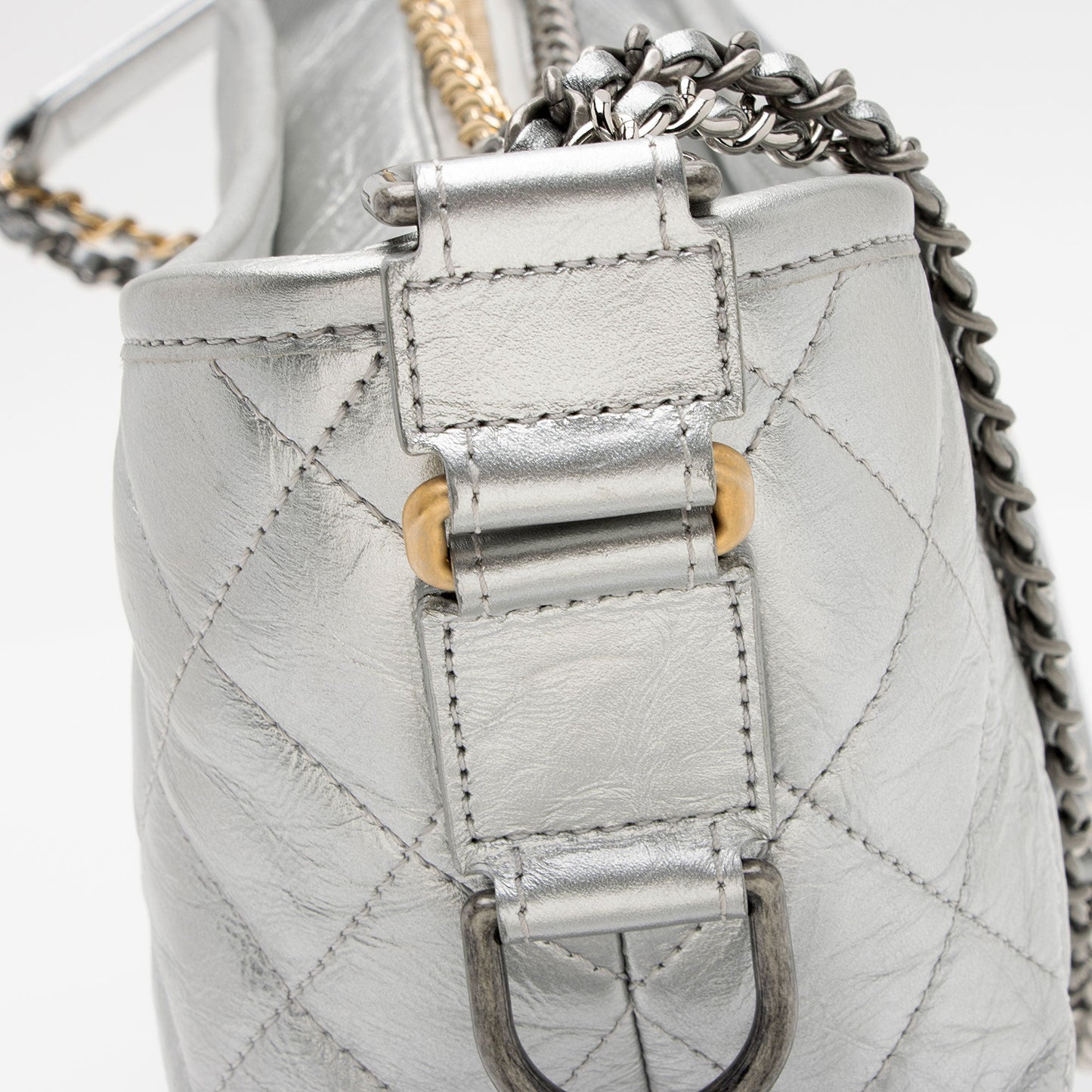 Chanel Metallic Aged Calfskin Gabrielle Medium Hobo (SHF-RJhsNR)