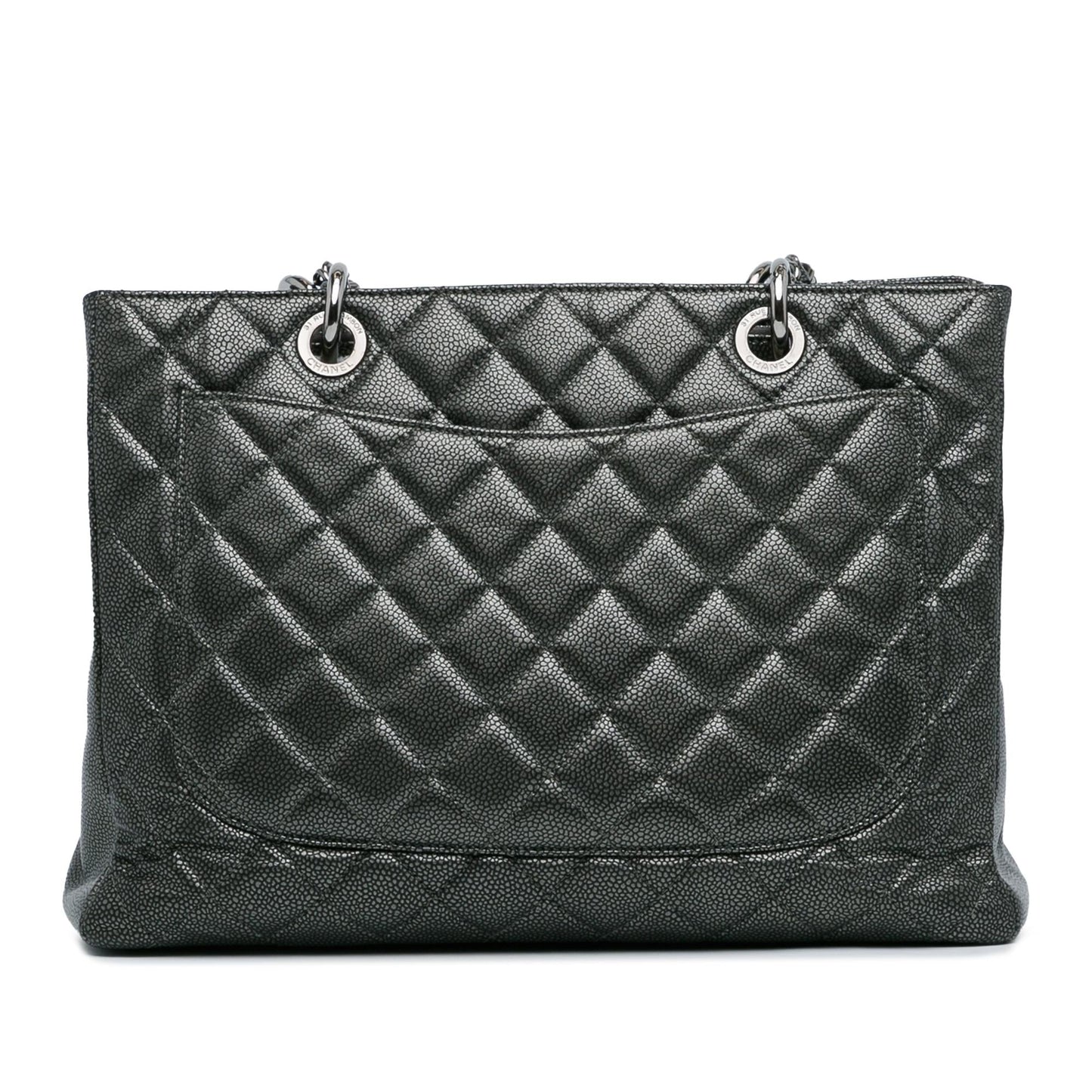 Chanel Metallic Caviar Grand Shopping Tote