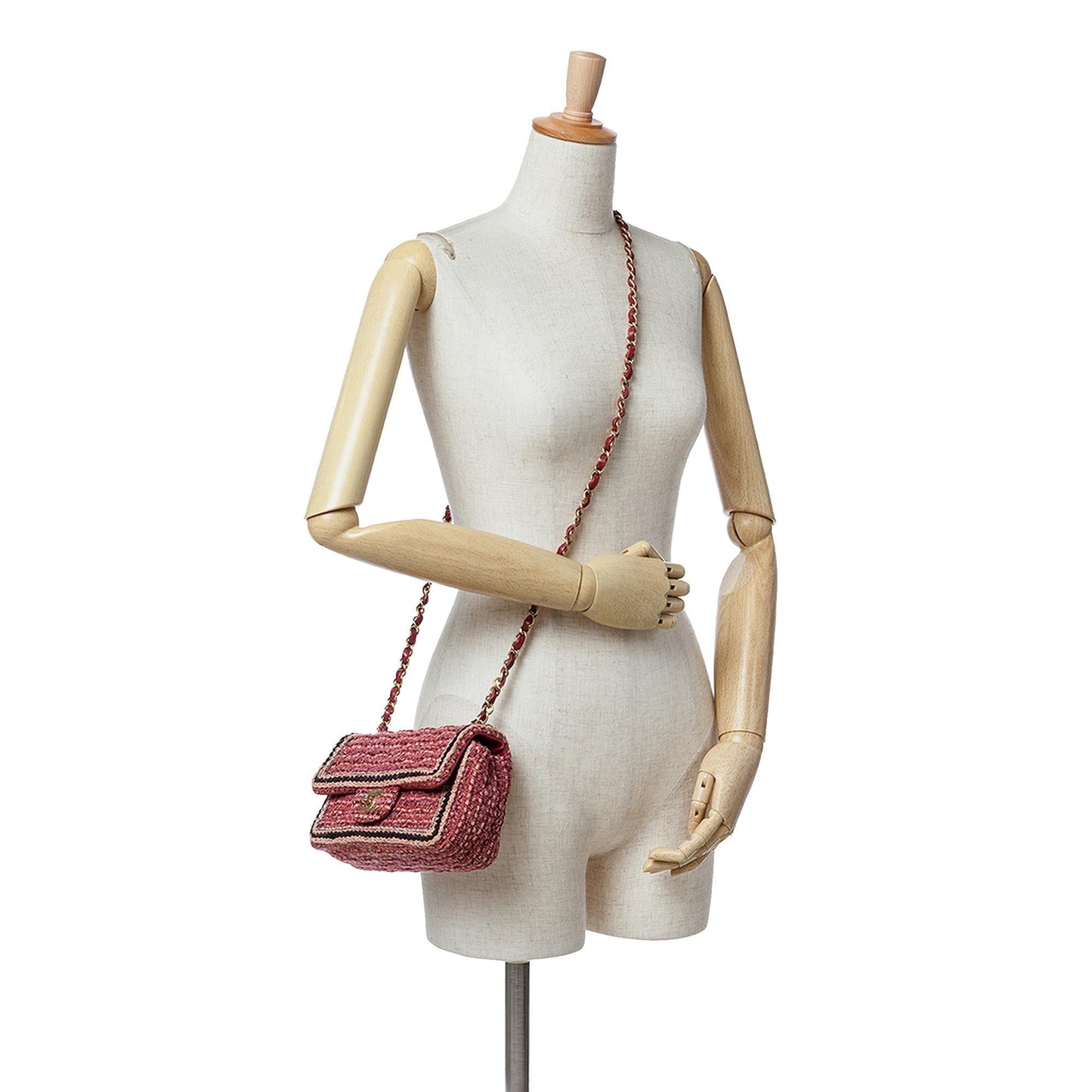 Chanel Mini Braided Classic Tweed Single Flap Bag