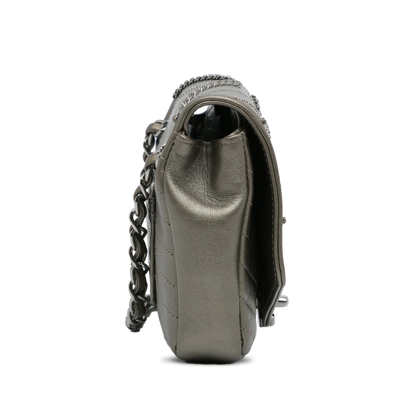 Chanel Mini Embellished Calfskin Chevron Square Envelop Flap (SHG-dgzXFp)