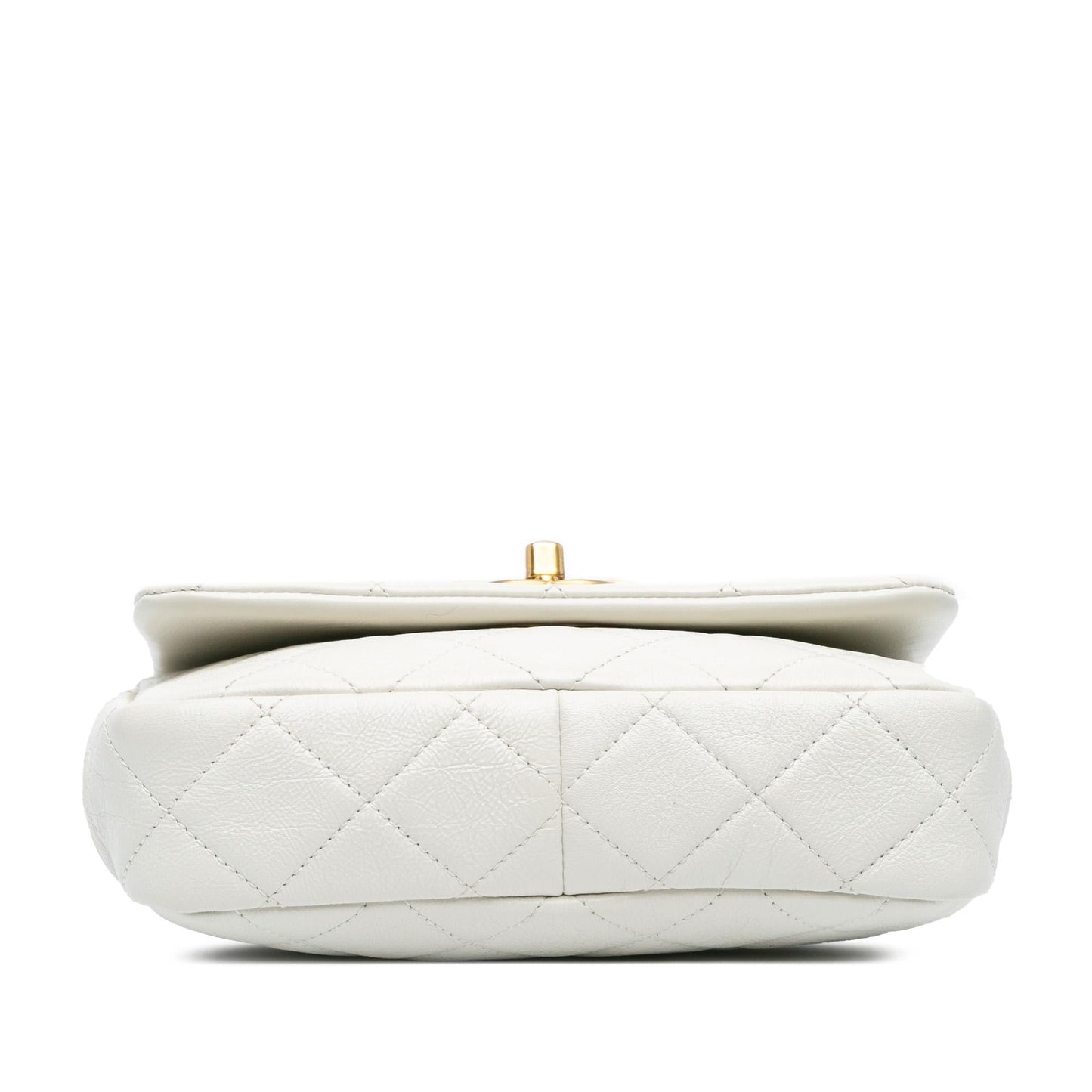 Chanel Mini Glazed Calfskin Pearl Side Flap