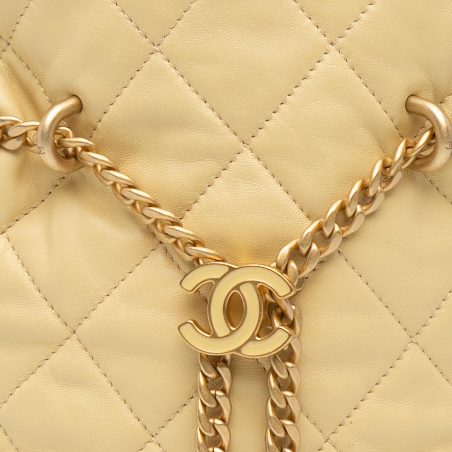 Chanel Mini Lambskin Pending CC Bucket Bag